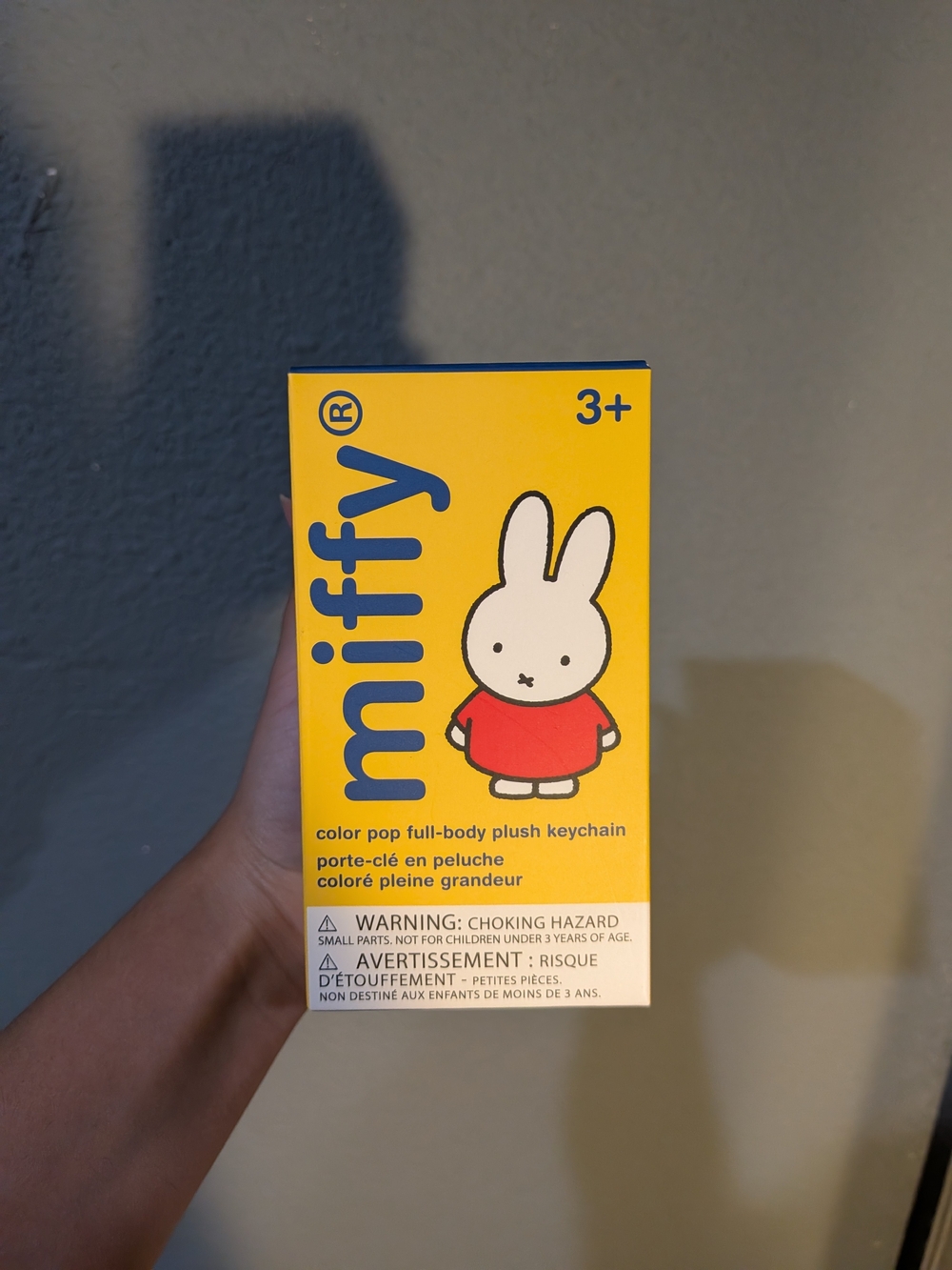 Miffy Color Pop Full-Body Plush Keychain - Yellow Packaging, Red Outfit